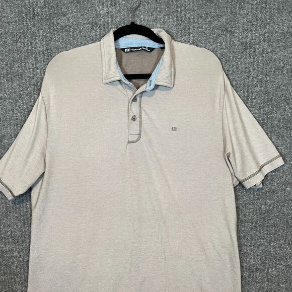 Travis Mathew Shirt Mens Large Gray Polo Shirt Stretch Short Sleeve Golf - Picture 4 of 10